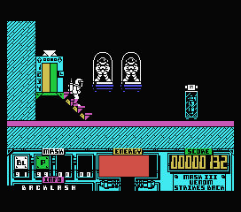 Venom Strikes Back back cover for MSX